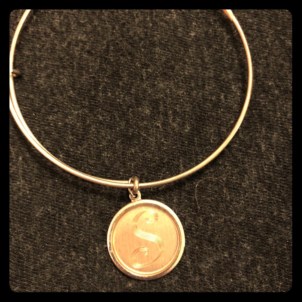 ALEX & ANI Women's  Initial S Bangle